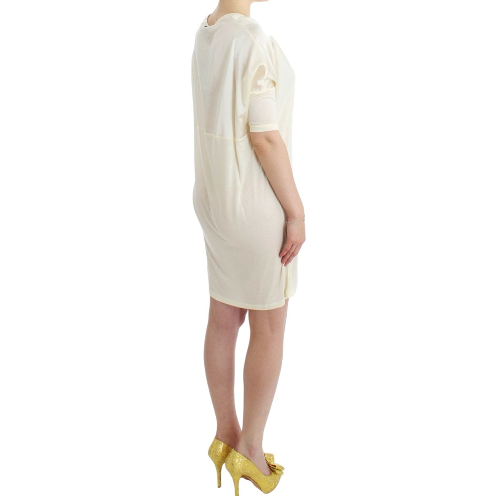 Costume National Schickes Weißes Modal-Kleid über dem Knie