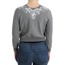 Ermanno Scervino Schicke graue kurze Strickjacke aus Baumwollmischung