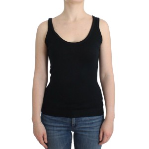 Ermanno Scervino Elegantes schwarzes Kaschmir-Strickoberteil