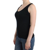 Ermanno Scervino Elegantes schwarzes Kaschmir-Strickoberteil