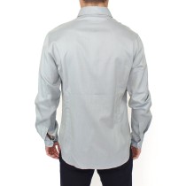Ermanno Scervino Elegance Unleashed Graues lässiges Hemd mit Knopfleiste