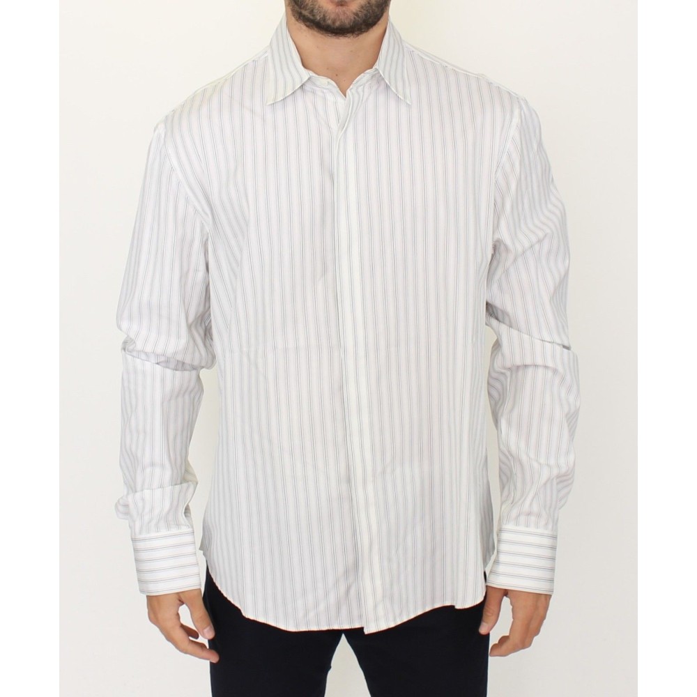 Ermanno Scervino Elegantes gestreiftes Freizeithemd aus Baumwolle