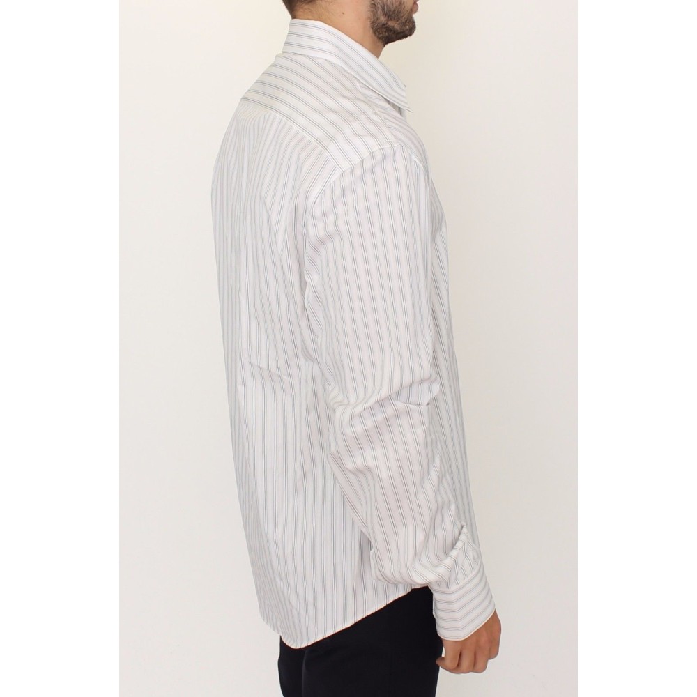 Ermanno Scervino Elegantes gestreiftes Freizeithemd aus Baumwolle