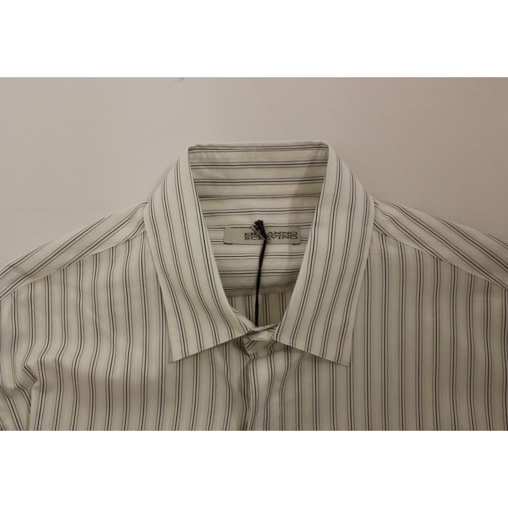 Ermanno Scervino Elegantes gestreiftes Freizeithemd aus Baumwolle