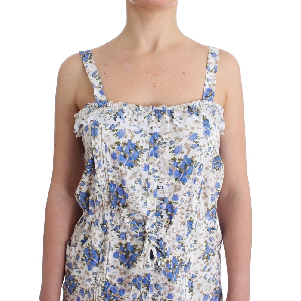 Ermanno Scervino Elegantes Sonnenkleid mit Blumenmuster für Soirees am Meer