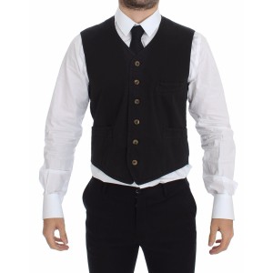 Dolce & Gabbana Elegantes Schwarzes Kleid Weste