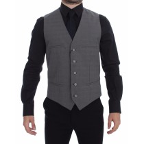 Dolce & Gabbana Elegante Graue Slim Fit Weste