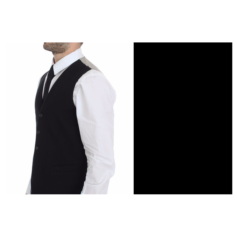 Dolce & Gabbana Elegantes Schwarzes Kleid Weste