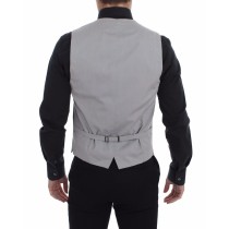 Dolce & Gabbana Elegante Graue Slim Fit Weste