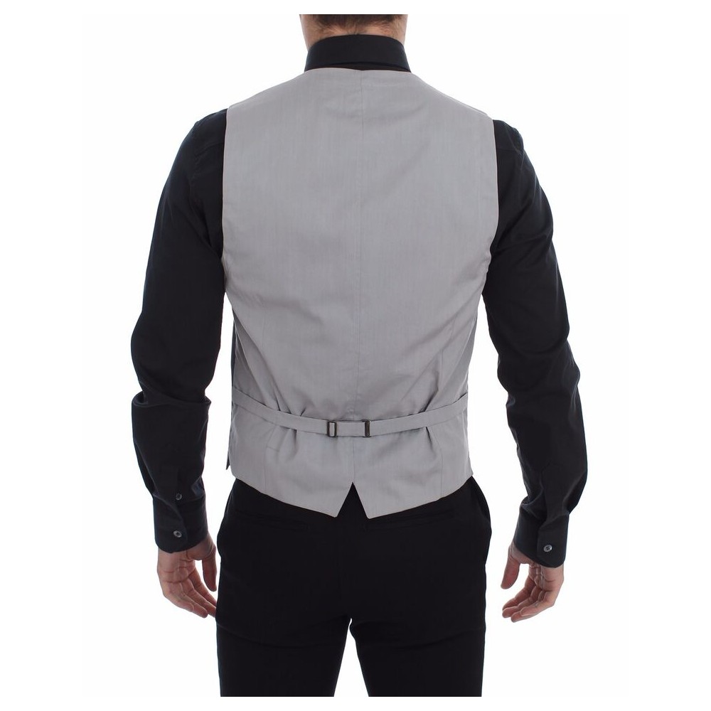Dolce & Gabbana Elegante Graue Slim Fit Weste