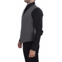 Dolce & Gabbana Elegante Graue Slim Fit Weste