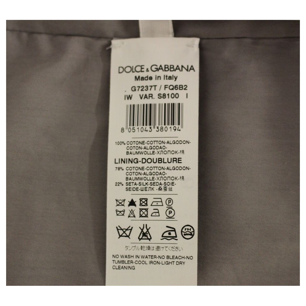 Dolce & Gabbana Elegante Graue Slim Fit Weste