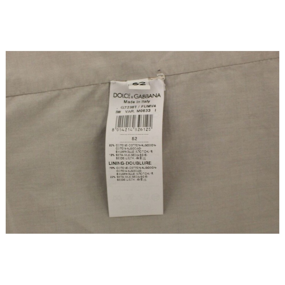 Dolce & Gabbana Elegantes Beige Baumwolle Seide Kleid Weste