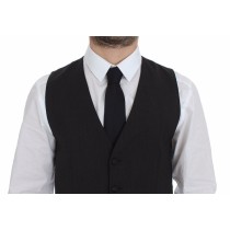 Dolce & Gabbana Elegantes blaues Baumwoll-Stretch-Kleid Vest