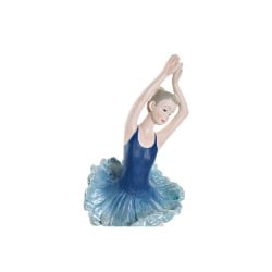 Deko-Figur DKD Home Decor Blau Romantisch Ballett-Tänzerin 11 x 6 x 23 cm