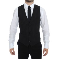 Dolce & Gabbana Elegantes gestreiftes Wollkleid Vest