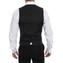 Dolce & Gabbana Elegantes gestreiftes Wollkleid Vest