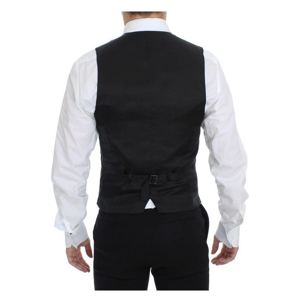 Dolce & Gabbana Elegantes gestreiftes Wollkleid Vest