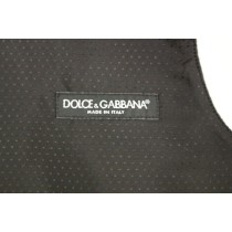 Dolce & Gabbana Elegantes Graues Wollmischung Kleid Weste