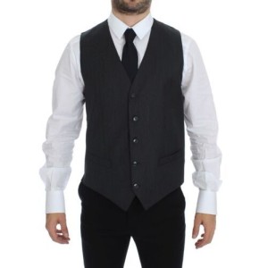 Dolce & Gabbana Elegante graue Weste aus Wolle für formelle Anlässe