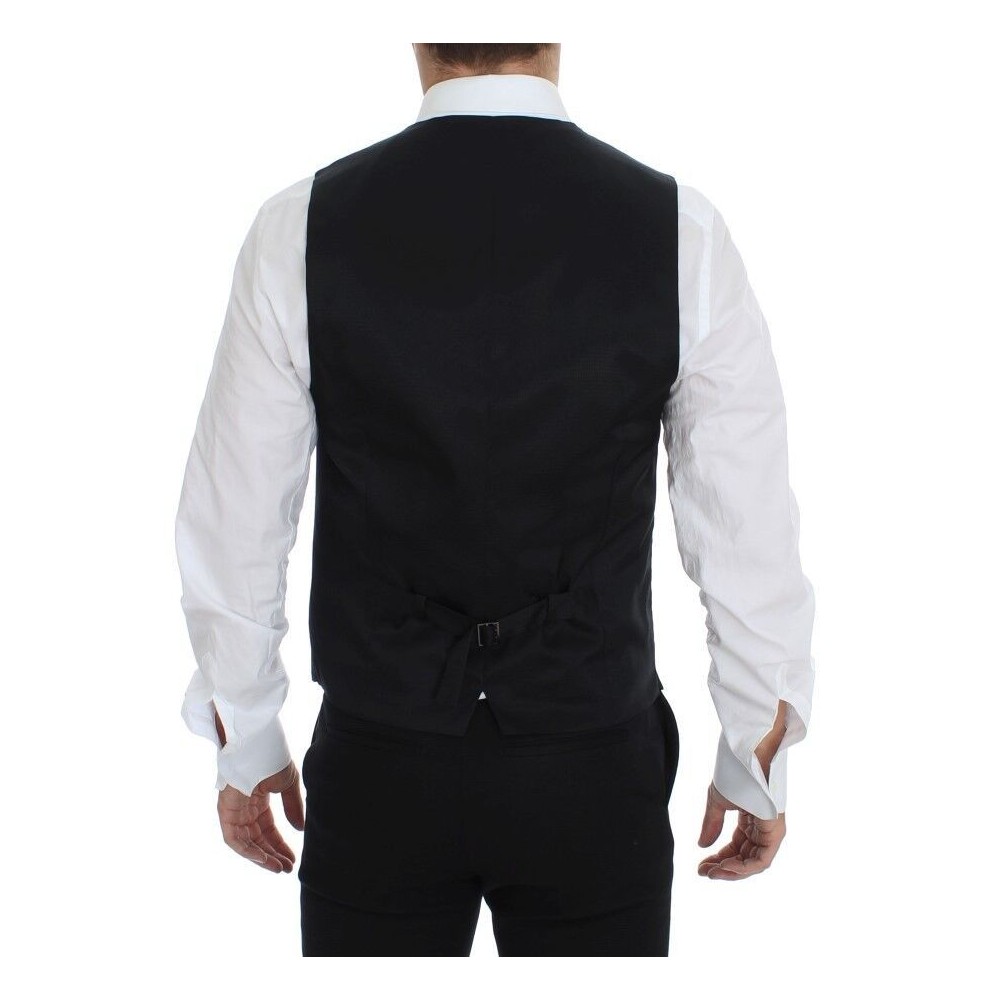 Dolce & Gabbana Elegante graue Weste aus Wolle für formelle Anlässe