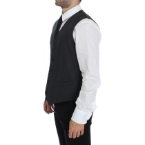Dolce & Gabbana Elegante graue Weste aus Wolle für formelle Anlässe