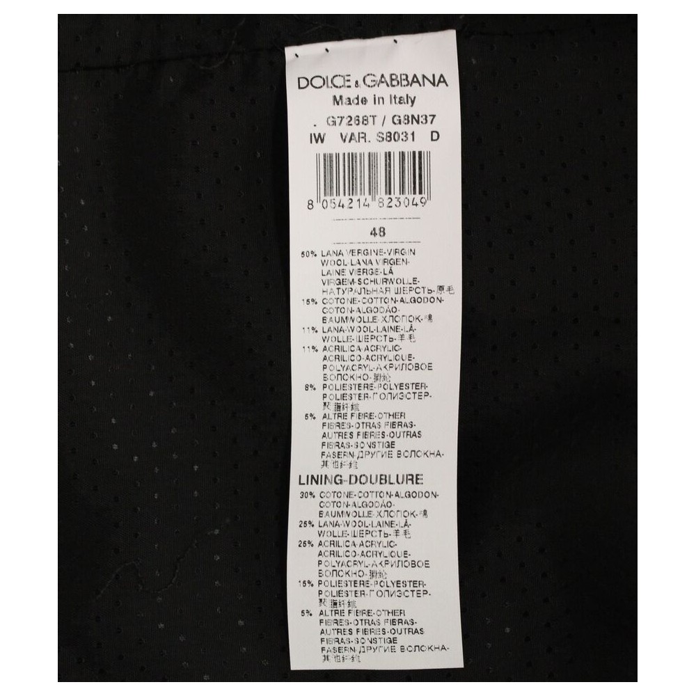 Dolce & Gabbana Elegantes Graues Wollmischung Kleid Weste