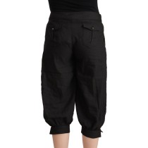 Dolce & Gabbana Elegantes graues gestreiftes Kleid Weste