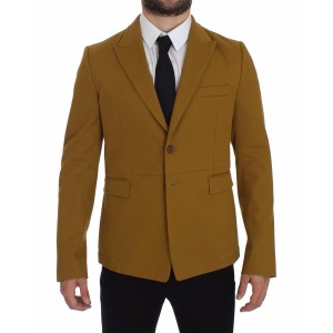 Dolce & Gabbana Eleganter gelber Blazer aus einer Baumwollmischung