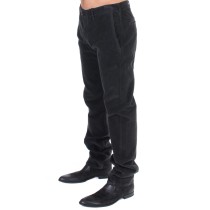 GF Ferre Elegante Schwarze Baumwoll-Cord-Hose