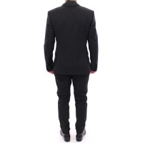 Dolce & Gabbana Eleganter schwarz gestreifter Anzug aus einer Woll-Seiden-Mischung
