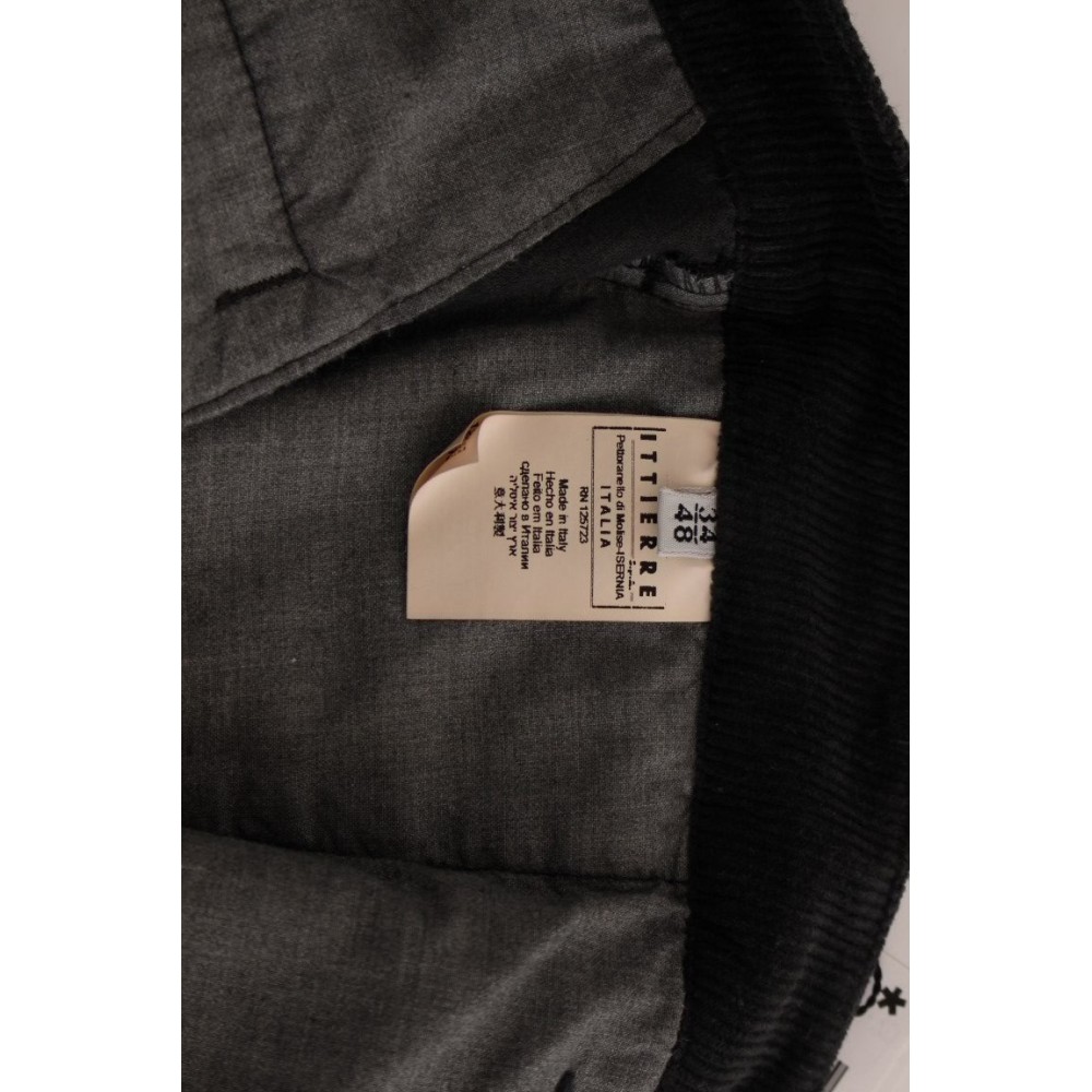 GF Ferre Elegante Schwarze Baumwoll-Cord-Hose