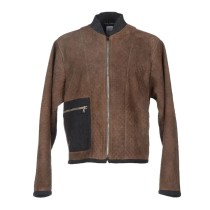 Dolce & Gabbana Elegante Jacke aus Leder und Wollmischung