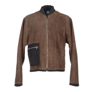 Dolce & Gabbana Elegante Jacke aus Leder und Wollmischung