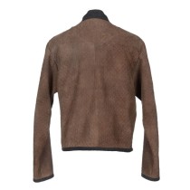 Dolce & Gabbana Elegante Jacke aus Leder und Wollmischung