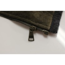 Dolce & Gabbana Elegante Jacke aus Leder und Wollmischung