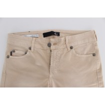 Cavalli Beige Baumwolle Stretch Slim Fit Jeans