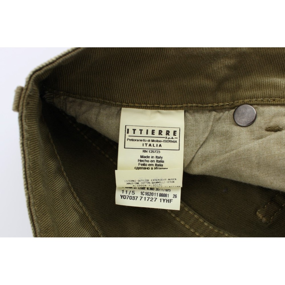 Cavalli Grüne Slim Fit Baumwoll-Stretch-Jeans
