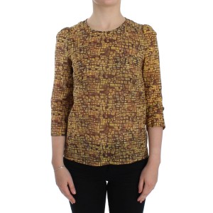 Dolce & Gabbana Seidenbluse mit sizilianischem Mosaikdruck