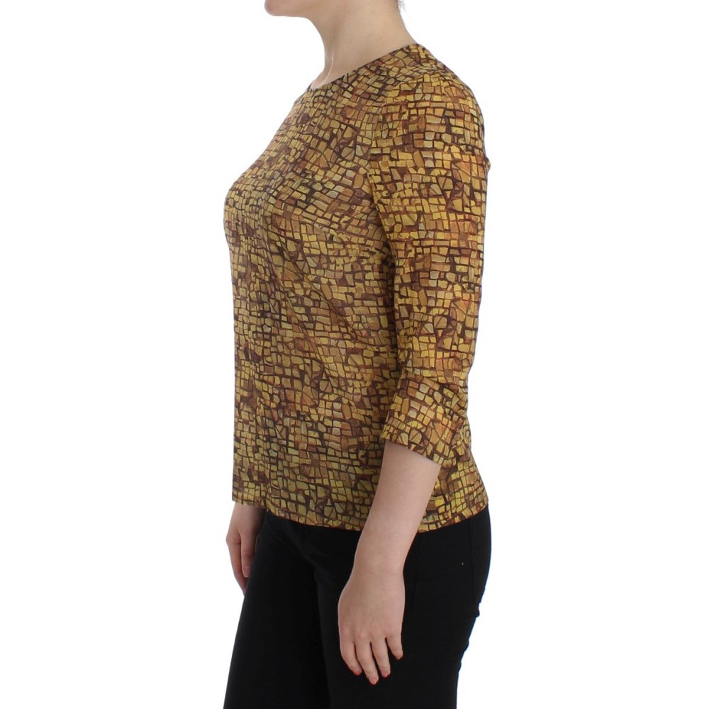 Dolce & Gabbana Seidenbluse mit sizilianischem Mosaikdruck