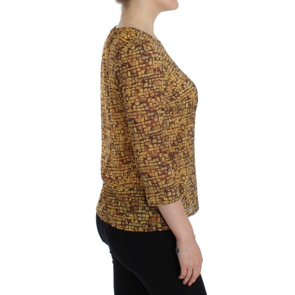 Dolce & Gabbana Seidenbluse mit sizilianischem Mosaikdruck