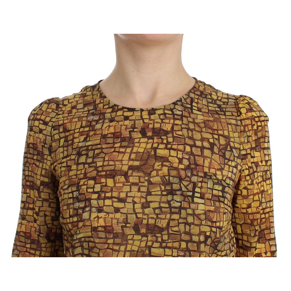 Dolce & Gabbana Seidenbluse mit sizilianischem Mosaikdruck