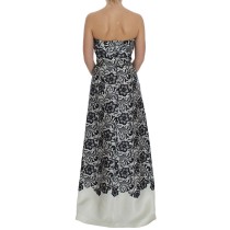 Dolce & Gabbana Elegantes Maxikleid aus Seidenspitze mit Korsett