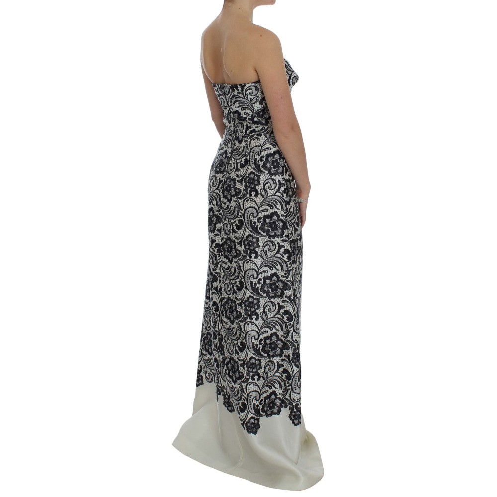 Dolce & Gabbana Elegantes Maxikleid aus Seidenspitze mit Korsett