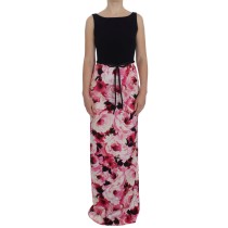 Dolce & Gabbana Elegantes Schwarzes Maxikleid aus geblümter Spitze