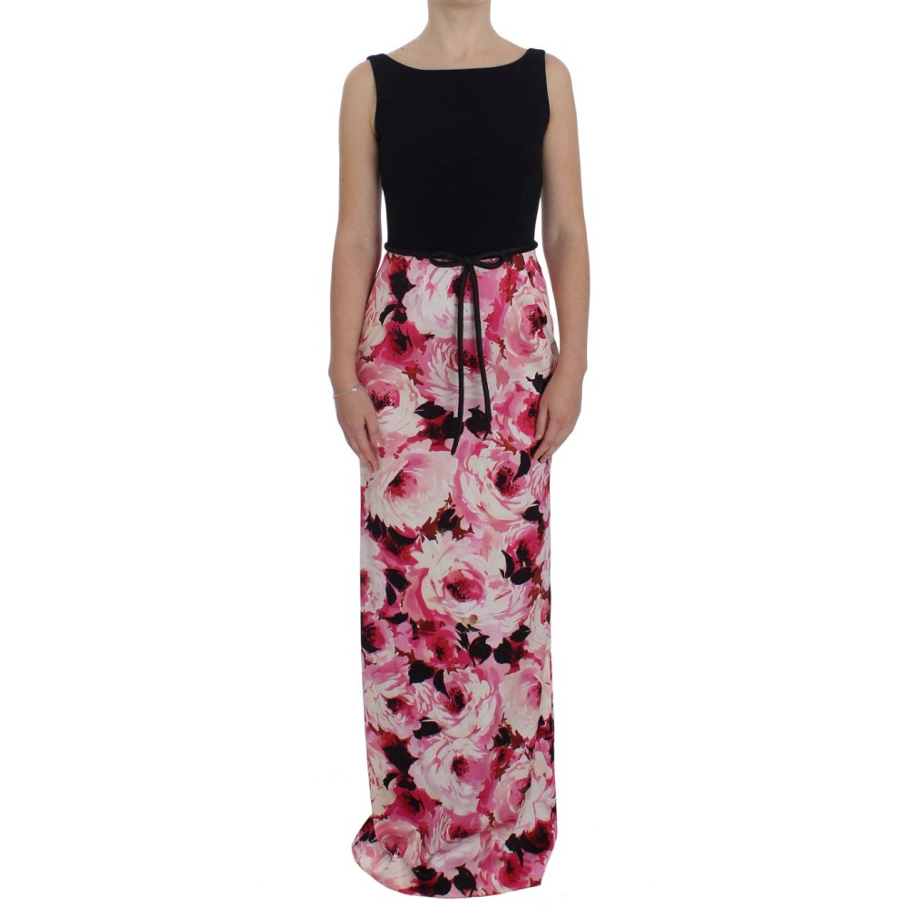 Dolce & Gabbana Langes Etuikleid mit floraler Eleganz