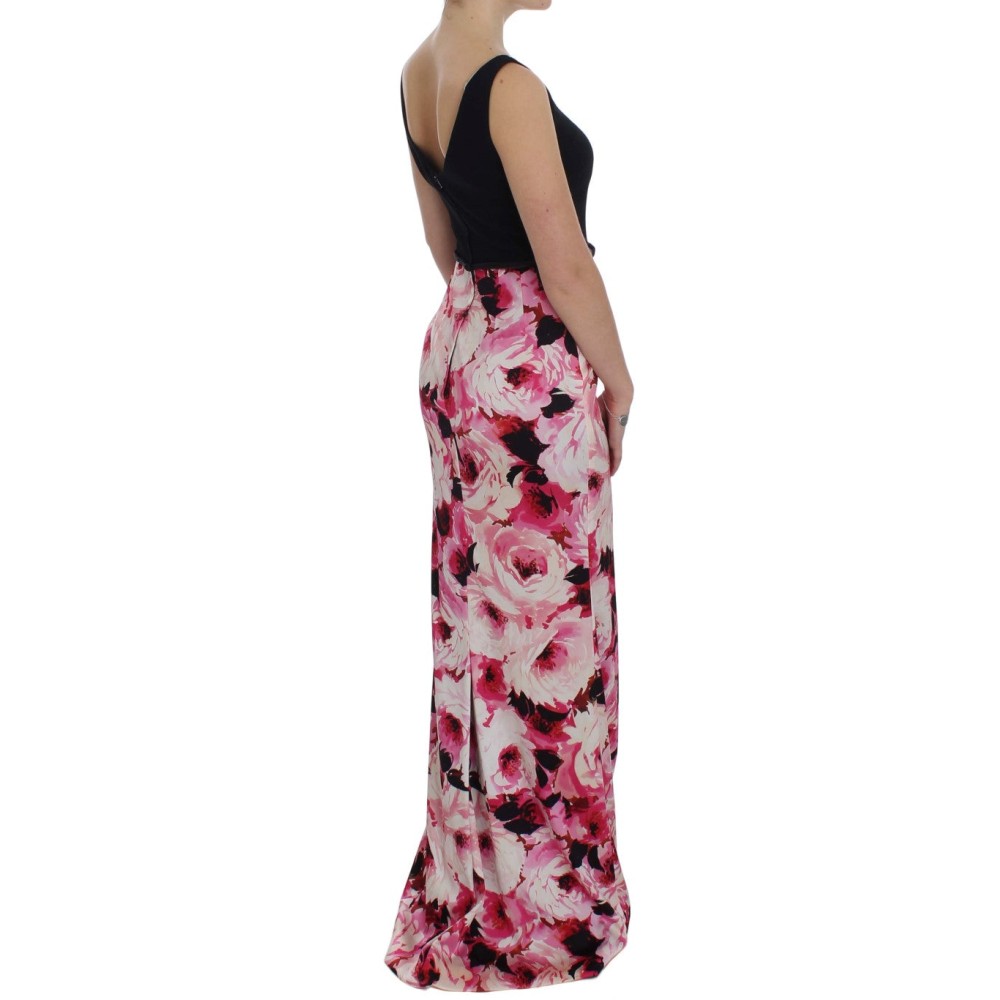 Dolce & Gabbana Langes Etuikleid mit floraler Eleganz