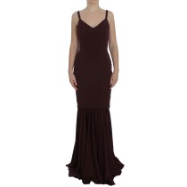 Dolce & Gabbana Elegantes bordeauxfarbenes Etuikleid
