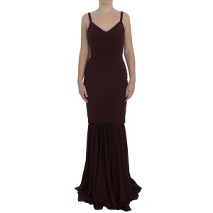 Dolce & Gabbana Elegantes bordeauxfarbenes Etuikleid