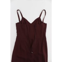 Dolce & Gabbana Elegantes bordeauxfarbenes Etuikleid